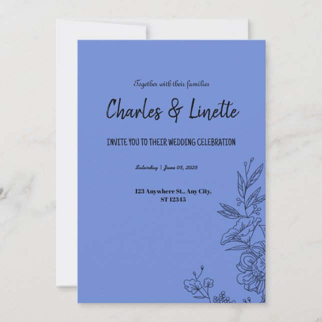 invitación de boda (Anverso)