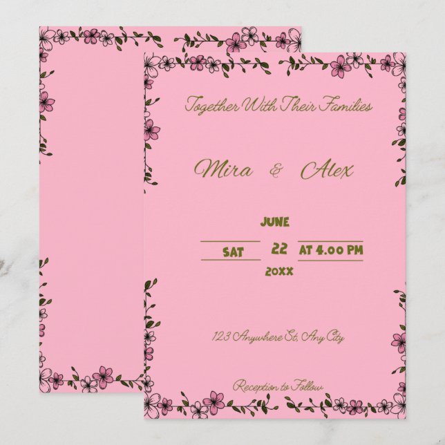 Invitación de Boda (Anverso / Reverso)
