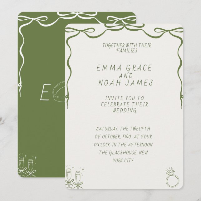 Invitación de Boda (Anverso / Reverso)