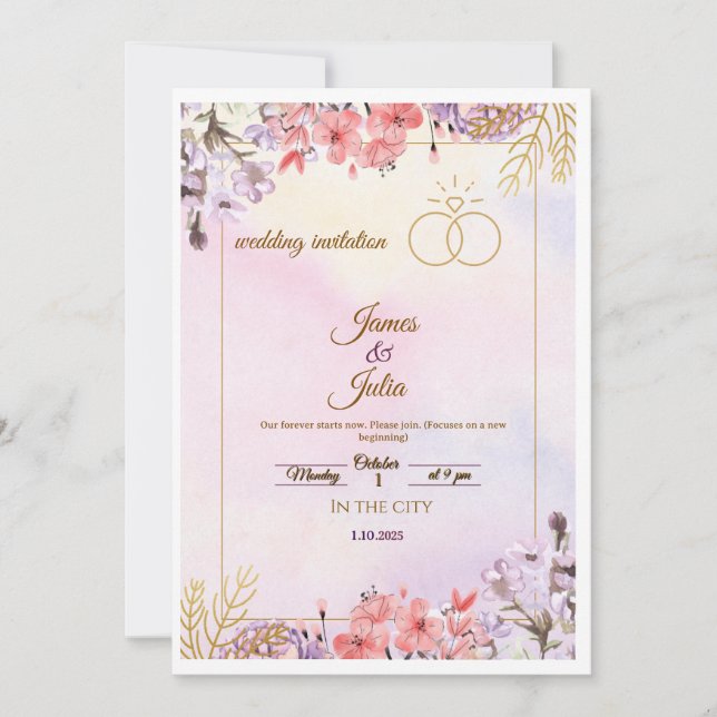 invitación de boda (Anverso)