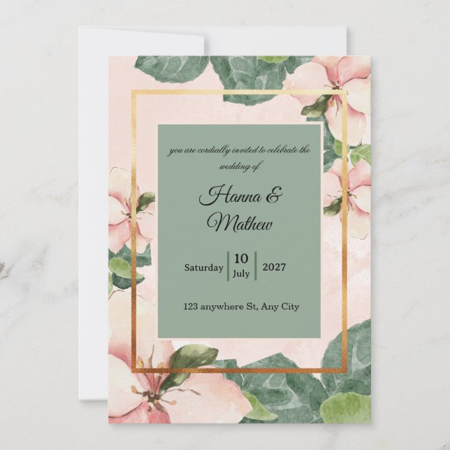 invitación de boda (Anverso)