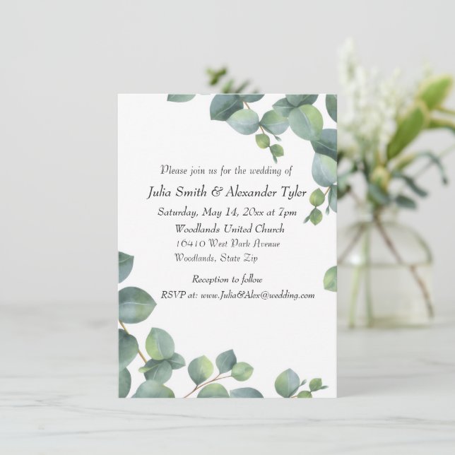 Invitación de boda (Anverso de pie)