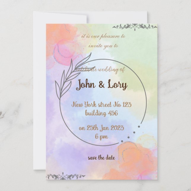 invitación de boda (Anverso)