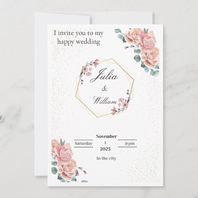 invitación de boda (Anverso)
