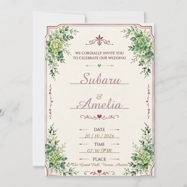 invitación de boda (Anverso)