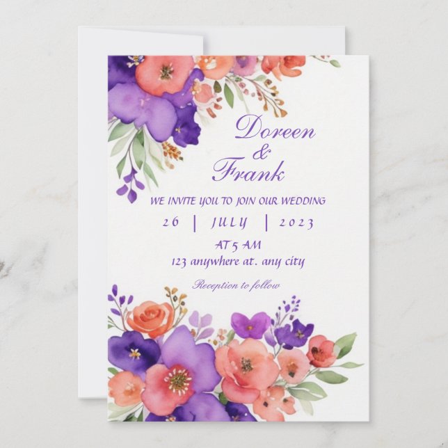 invitación de boda (Anverso)