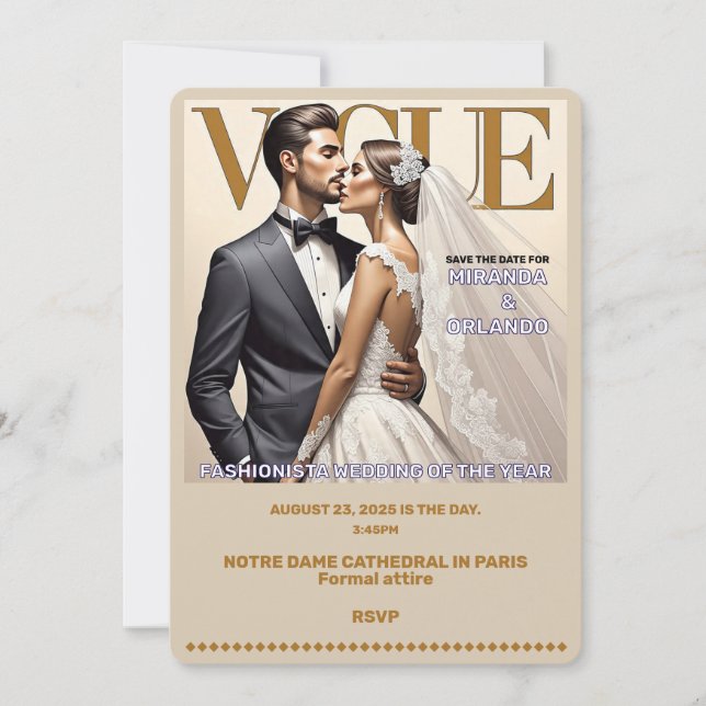 " INVITACIÓN DE BODA " (Anverso)