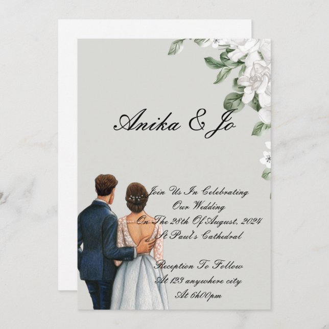 invitación de boda (Anverso / Reverso)