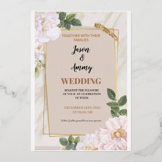 invitación de boda (Anverso)