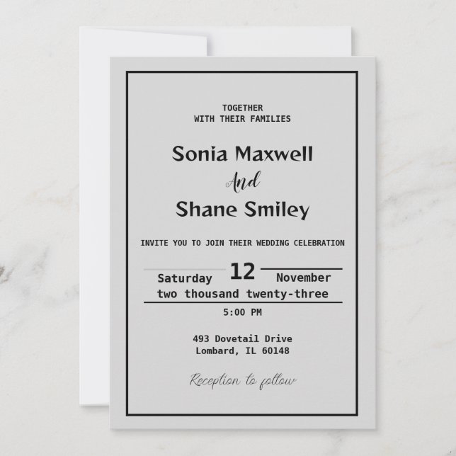 invitación de boda (Anverso)