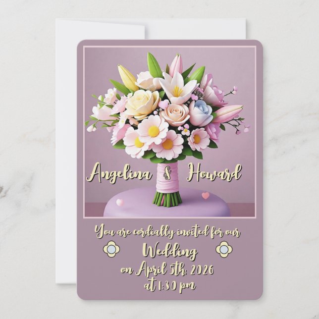 " INVITACIÓN DE BODA " (Anverso)