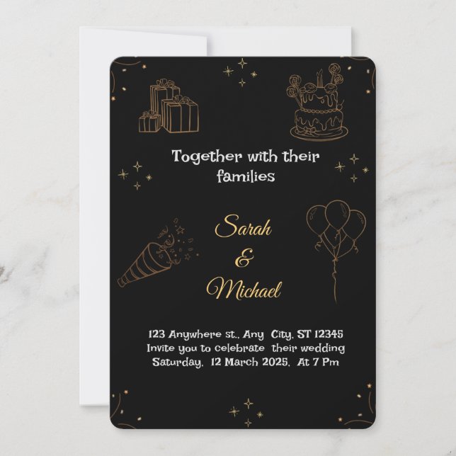 invitación de boda (Anverso)