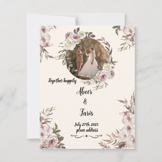 invitación de boda (Reverso)