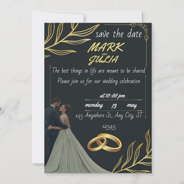 invitación de boda (Anverso)