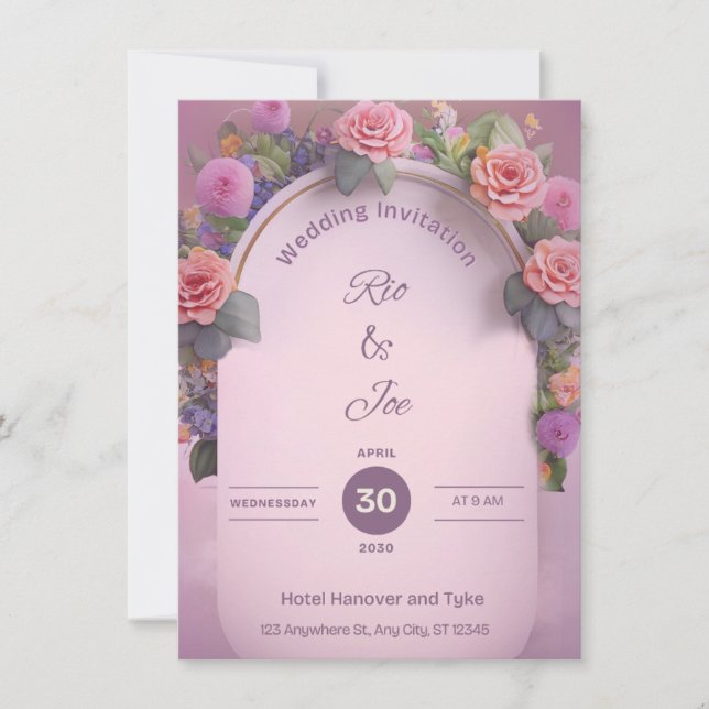 INVITACIÓN DE BODA (Anverso)