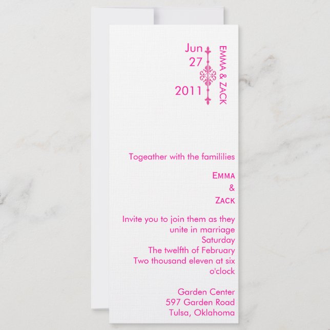 Invitación de boda (Anverso)