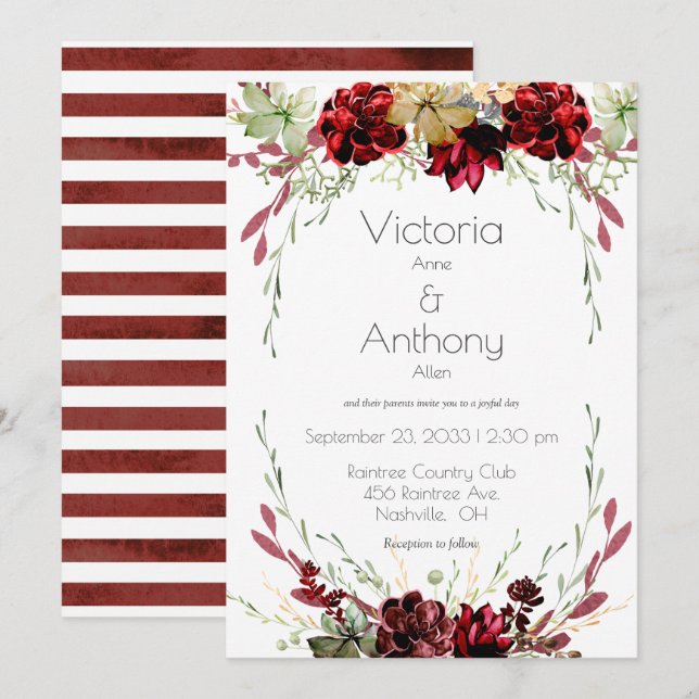 INVITACIÓN DE BODA (Anverso / Reverso)