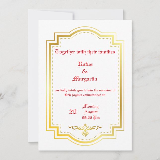 invitación de boda (Anverso)