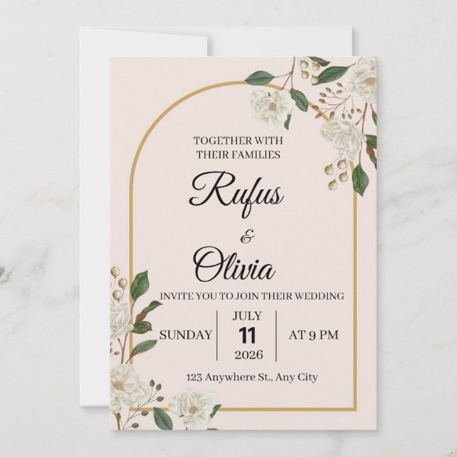 Invitación de boda  (Anverso)