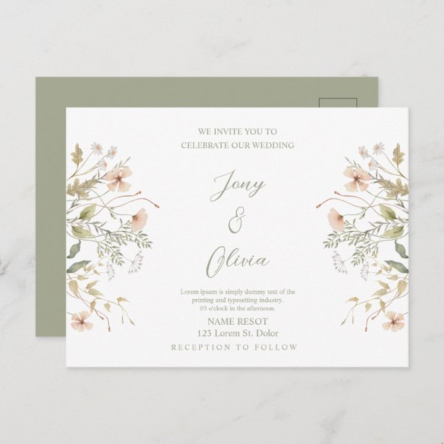 INVITACIÓN DE BODA (Anverso / Reverso)