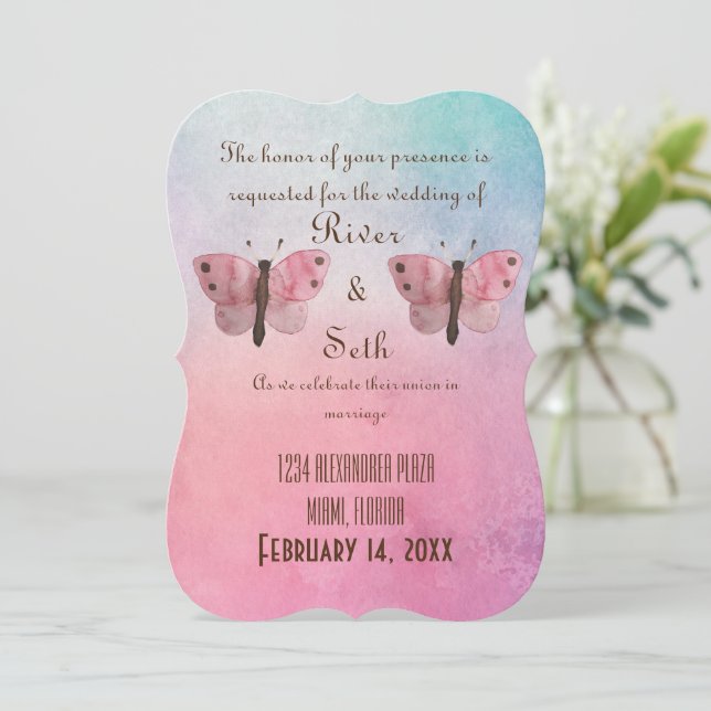 Invitación de Boda (Anverso de pie)
