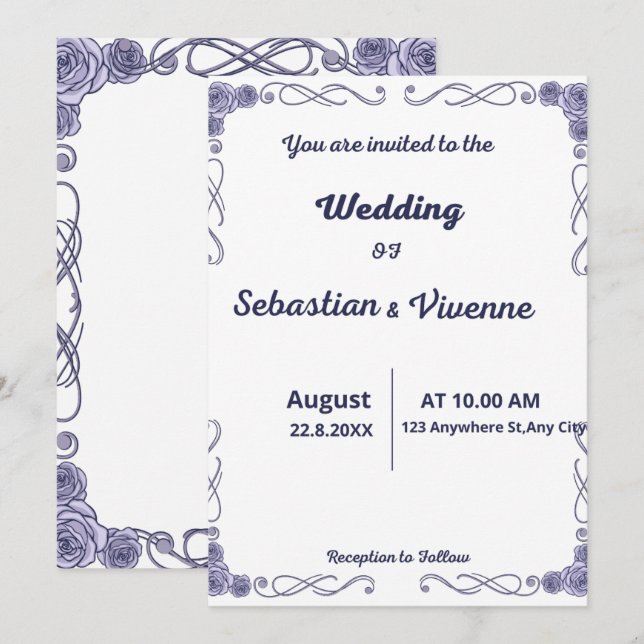 Invitación de Boda (Anverso / Reverso)