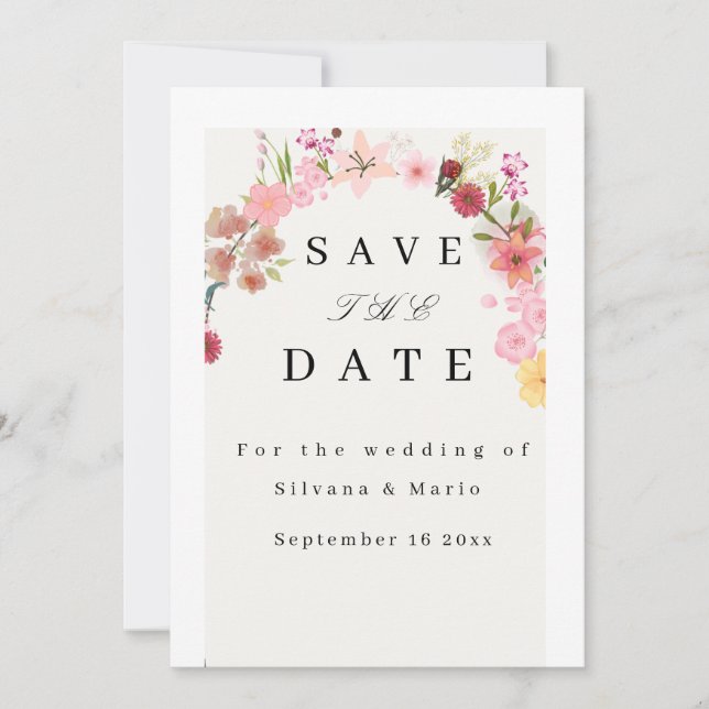 Invitación de boda  (Anverso)