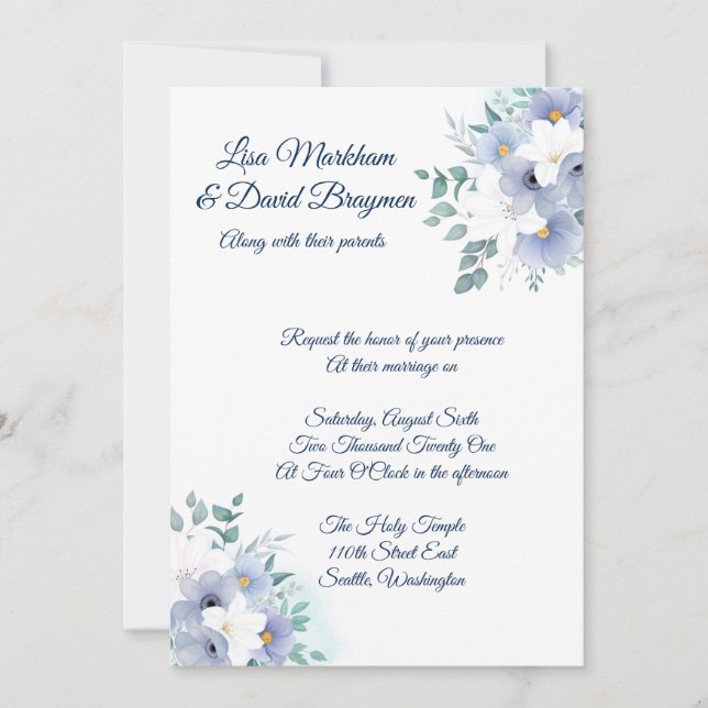 Invitación de Boda (Anverso)