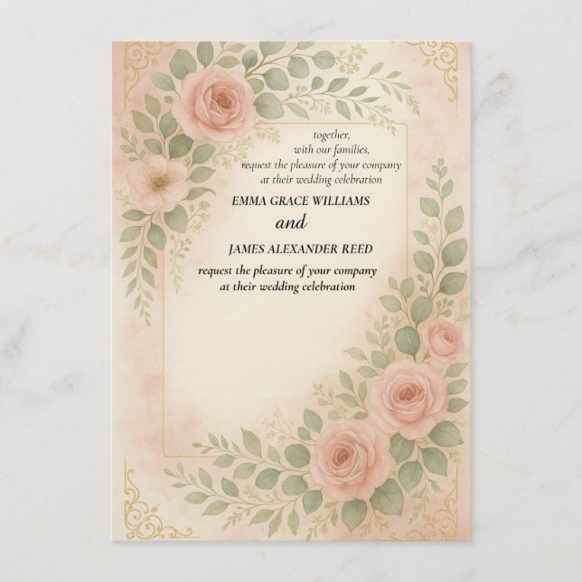 invitación de boda (Anverso)