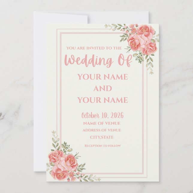 Invitación de Boda (Anverso)