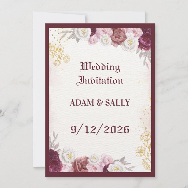 invitación de boda (Anverso)
