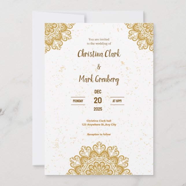INVITACIÓN DE BODA (Reverso)
