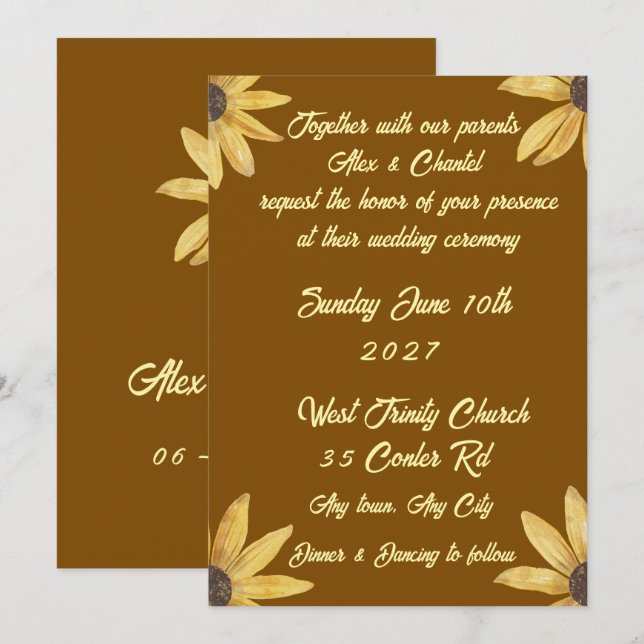Invitación de Boda (Anverso / Reverso)