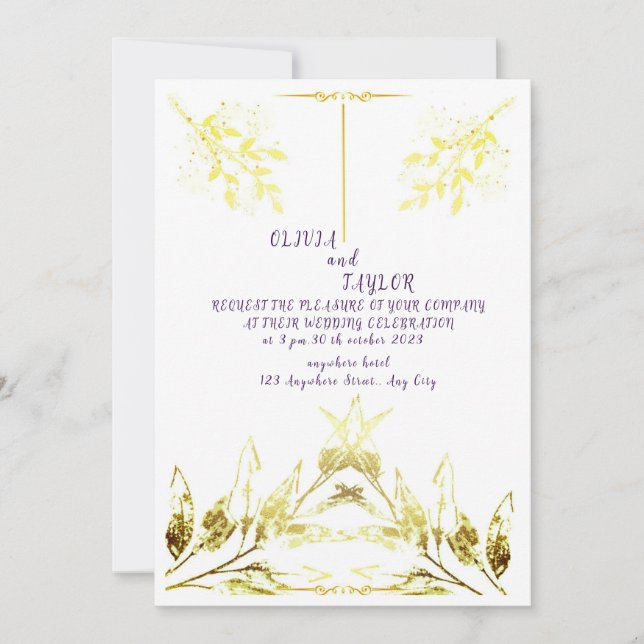 Invitación de boda (Anverso)