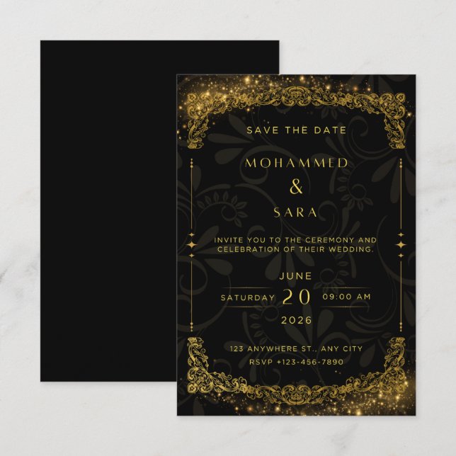 Invitación de Boda  (Anverso / Reverso)