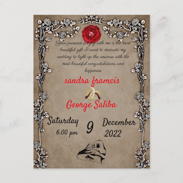invitación de boda (Anverso)