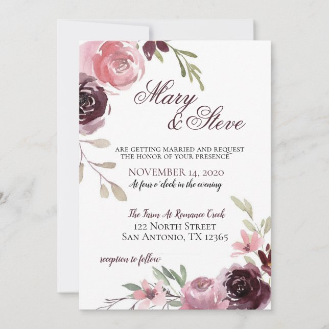 invitación de boda (Anverso)