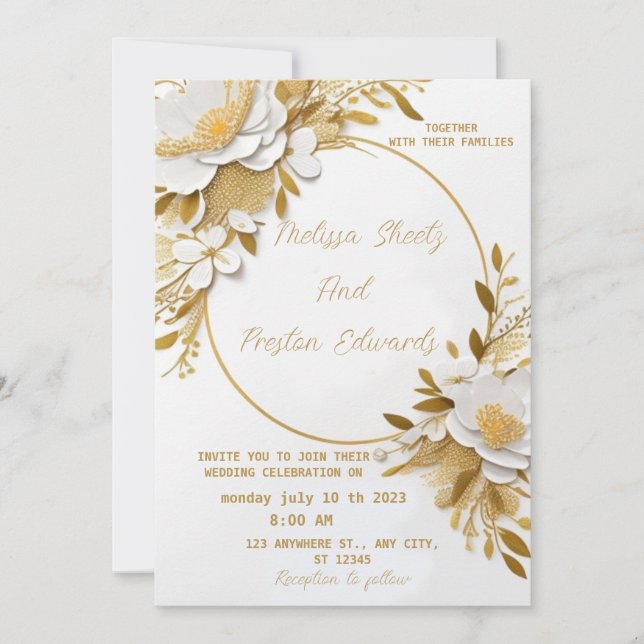 invitación de boda (Anverso)