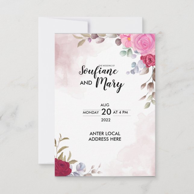 invitación de boda (Anverso)