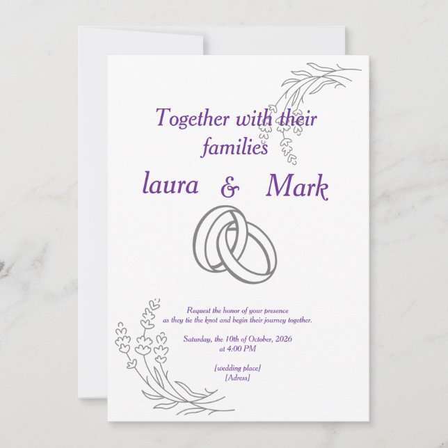 invitación de boda (Anverso)