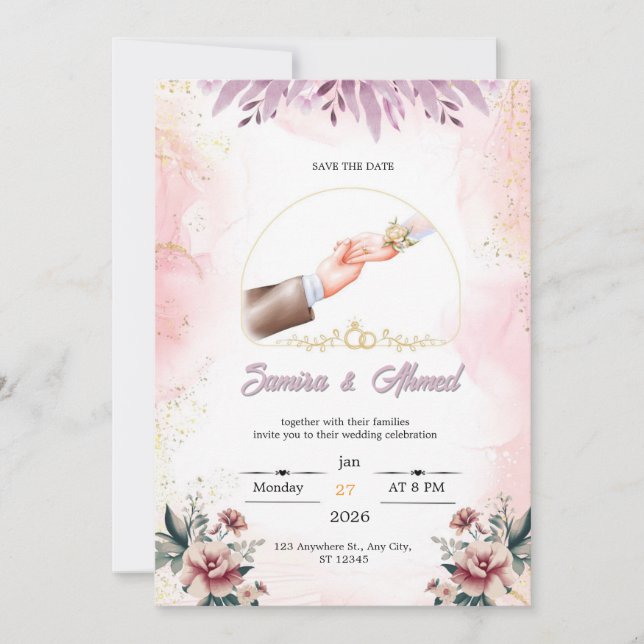 Invitación de boda  (Anverso)