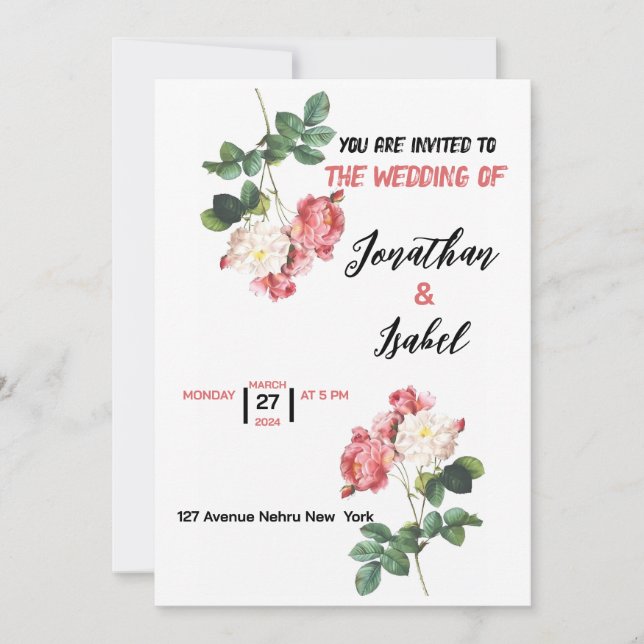 invitación de boda (Anverso)