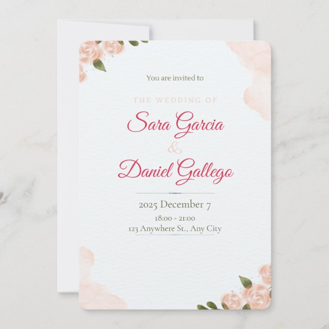 invitación de boda (Anverso)