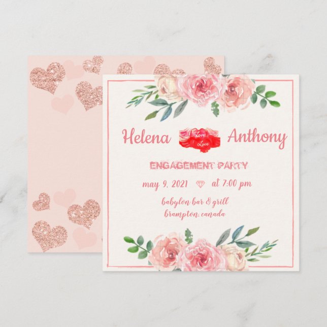 invitación de boda (Anverso / Reverso)