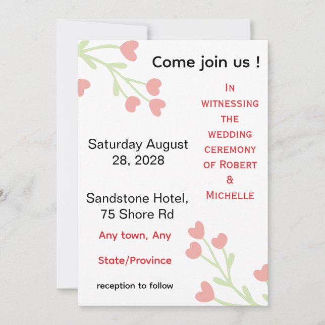 Invitación de Boda (Anverso)