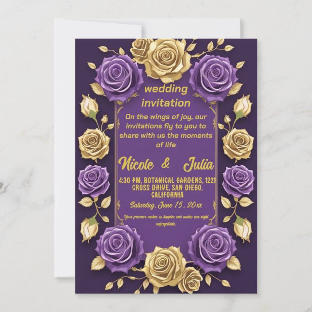 invitación de boda (Anverso)