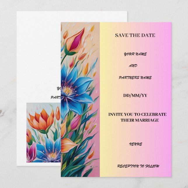 INVITACIÓN DE BODA (Anverso / Reverso)