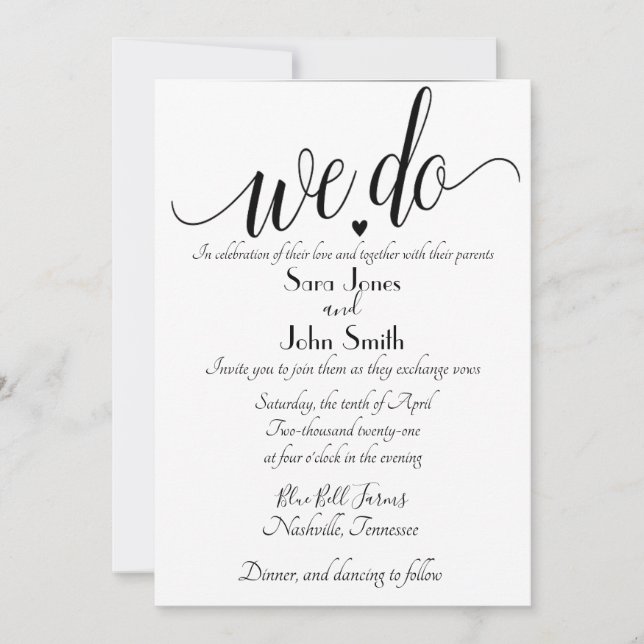 invitación de boda (Anverso)