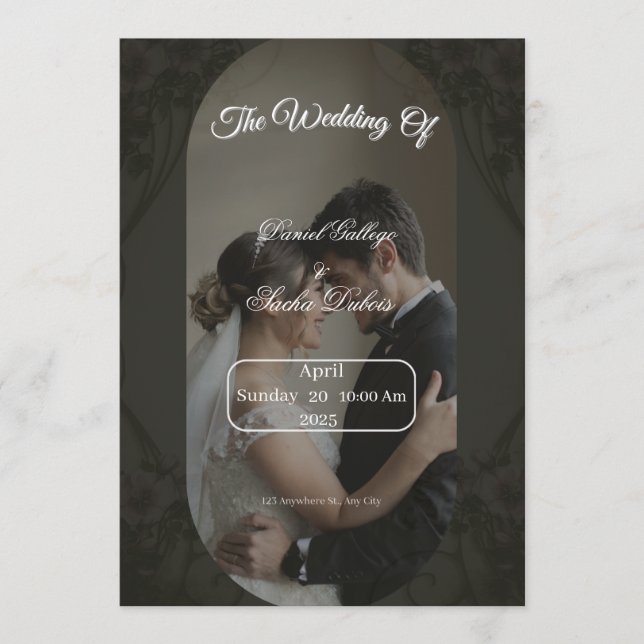 invitación de boda  (Anverso)