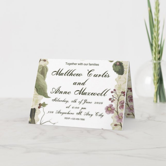 invitación de boda (Anverso)